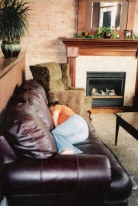 sleeping at CR party