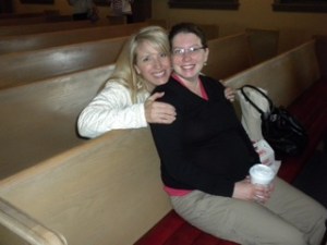 Heidi and I at Bible study - my first week back after being on bed rest for 4 months!