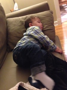 Jack won't sit next to me on the couch anymore. He insists on sitting on his side. #bigboy