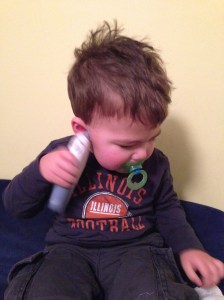 No need for adult assistance, Jack can take his own temperature.